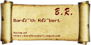 Baráth Róbert névjegykártya