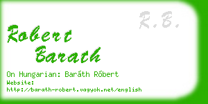 robert barath business card